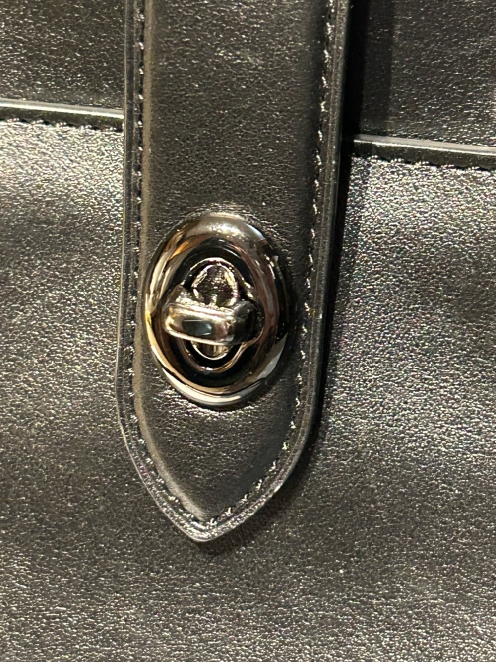 Coach Black Leather Coach Mercer 30 satchel with crossbody strap. - Picture 2 of 8